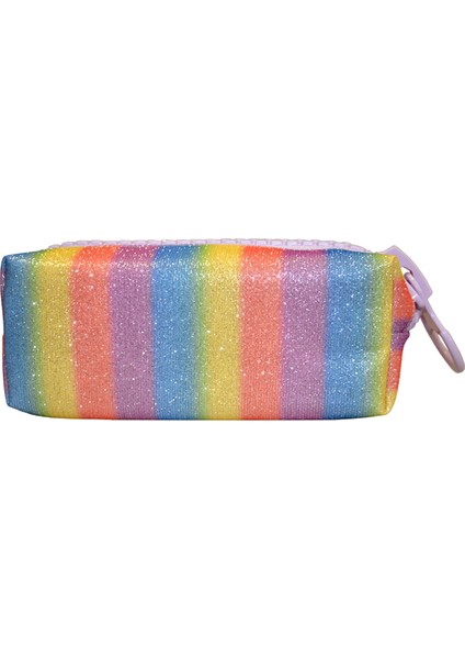 Big Zip Pastel Simli Gökkuşağı Kalem Kutusu – Lila