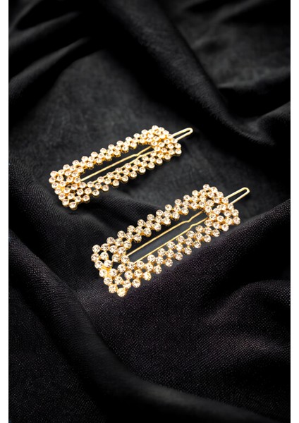 Yeni Trend 2 Adet Zirkon Taşlı Toka