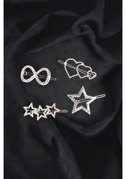 Yeni Trend 4 Adet Zirkon Taşlı Toka