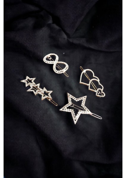 Yeni Trend 4 Adet Zirkon Taşlı Toka fiyatları