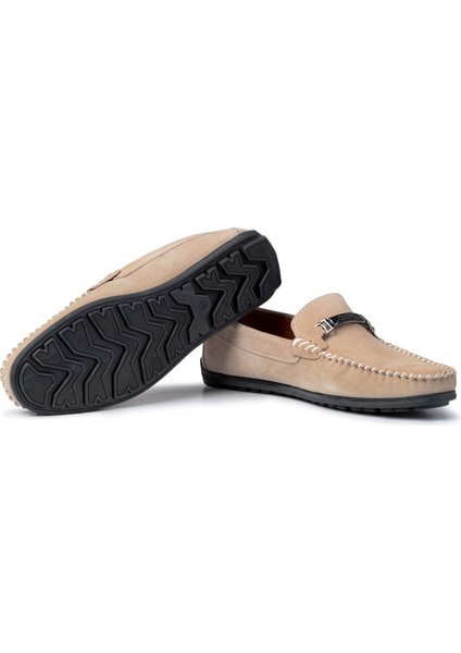 Halb Hakiki Deri Erkek Günlük Ayakkabı, Loafer Ayakkabı, Hafif Ayakkabı, Tokalı Loafer, Süet Ayakkabı