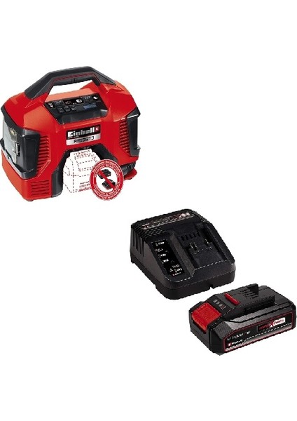 Pressıto Hibrit, Çok Fonksiyonlu Kompresör + 18V 2,5 Ah Pxc Starter Kit (Başlangıç Seti)