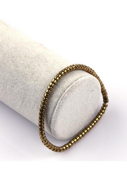 Hematit Doğal Taş Bileklik 2 x 4 mm Rondel Kesim