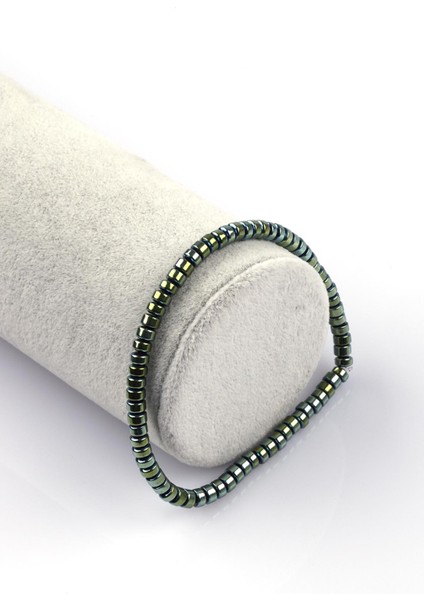 Hematit Doğal Taş Bileklik 2 x 4 mm Rondel Kesim