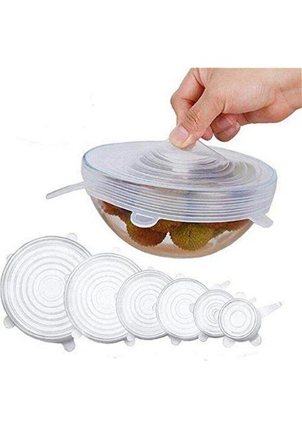 6'lı Silikon Streç Kapak Tencere Bone