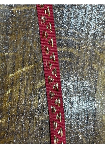 1 cm En Kırmızı Şerit Simli Aplike Dikiş Aksesuarı 1 Metre