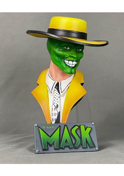 Maske Jim Carrey The Mask Boyalı Büst 15 cm