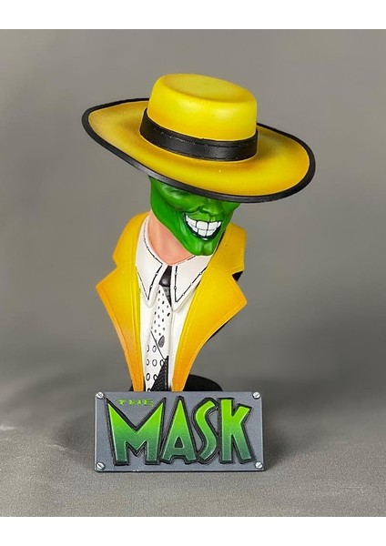 Maske Jim Carrey The Mask Boyalı Büst 15 cm
