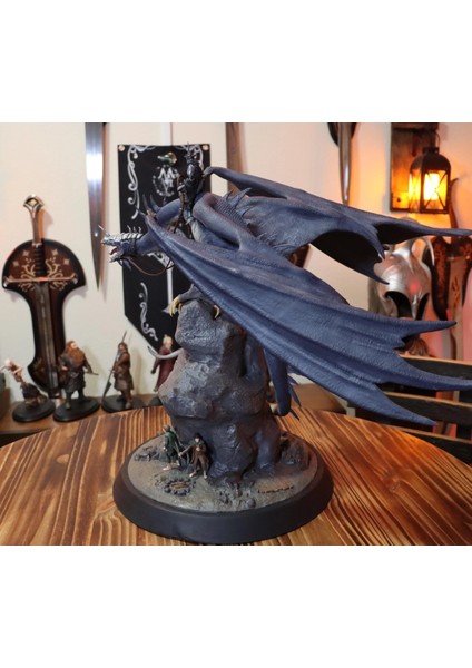Nazgul Frodo ve Sam Yüzüklerin Efendisi Lotr Boyalı Figür 30 cm (Dev Boy)