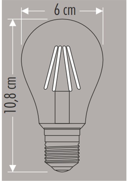 6W LED Ampul 3200K E27 Rustik