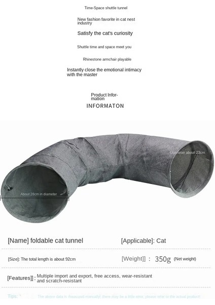 Çizilmeye Dayanıklı Katlanabilir Kedi Tüneli (Yurt Dışından) indirimleri