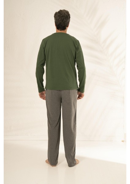 Erkek Uzun Kollu Baskılı Yazlık Penye Pijama Takımı modelleri