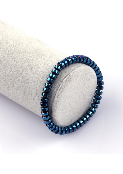 Hematit Doğal Taş Bileklik 3 x 6 mm Rondel Kesim