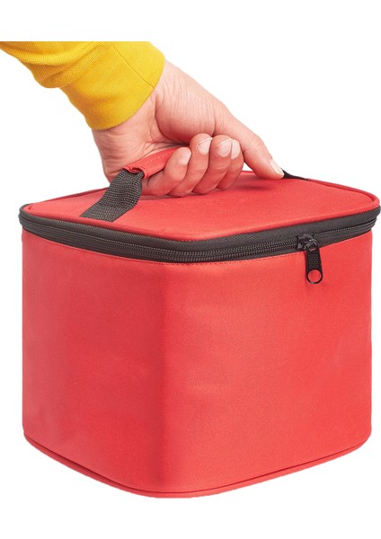 Kamp Outdoor Soğutucu çanta Soğuk Sıcak Isı Yalıtımlı Yemek Taşıma Sefer Tası Beslenme ve Piknik Çantası Kırmızı