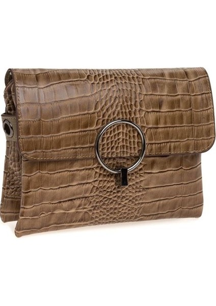 Toprak Kroko Deri Kadın Çapraz Askılı Çanta modelleri