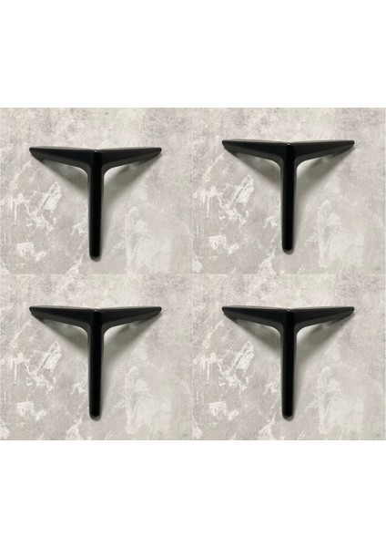 Rezene 15CM Siyah Metal Mobilya, Dolap, Koltuk, Tv Ünitesi Ayakları - 4 Adet