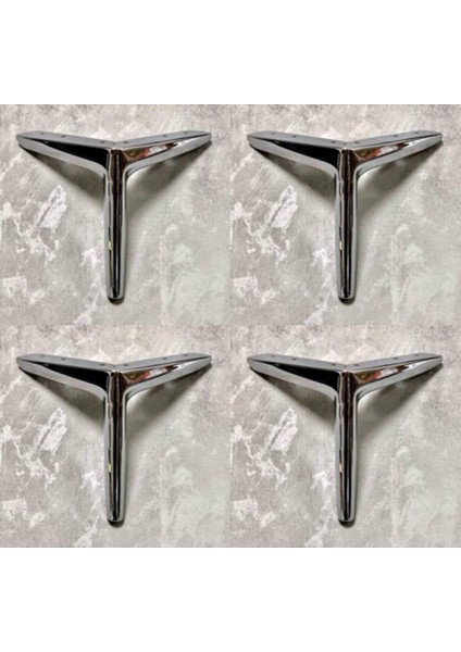 Rezene 15CM Krom Metal Mobilya, Dolap, Koltuk, Tv Ünitesi Ayakları - 4 Adet