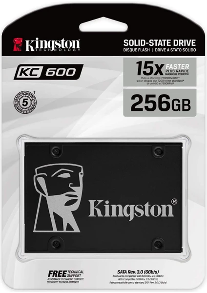 Kc600 256GB 550MB-500MB SATA3 SSD