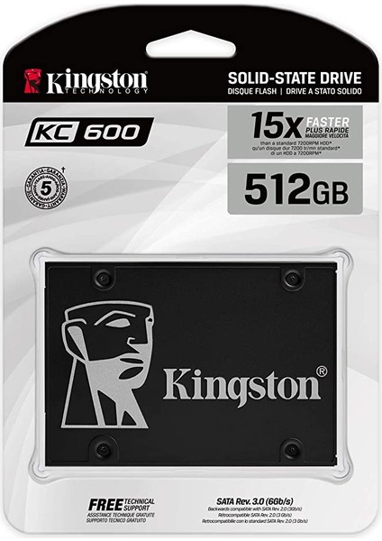 Kc600 512GB 550MB-520MB SATA3 SSD