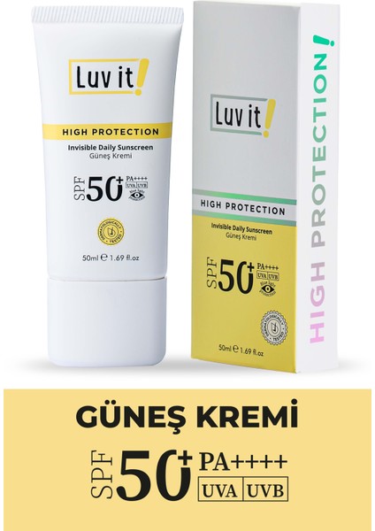 Luv it! SPF50+ Pa++++ Uva Uvb Yüksek Korumalı Leke Karşıtı Güneş Kremi 50 ml