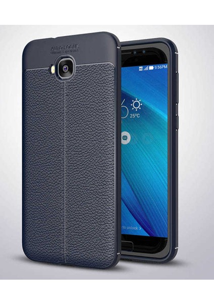 Asus Zenfone 4 Selfie ZD553KL Kılıf Deri Görünümlü Renk Atmayan Dayanaklı Silikon Kapak (Niss)