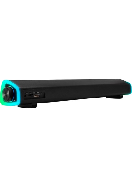 MD-SBT26 Siyah 3W*2 1200mAh Bluetooth,FM,TF Card Led Işıklı Soundbar Speaker
