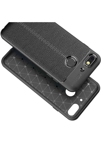 General Mobile 8 Go Kılıf Deri Görünümlü Renk Atmayan Dayanaklı Silikon Kapak (Niss)