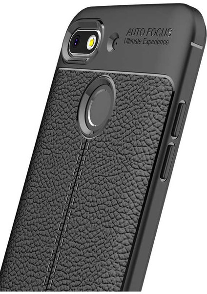 General Mobile 8 Go Kılıf Deri Görünümlü Renk Atmayan Dayanaklı Silikon Kapak (Niss)
