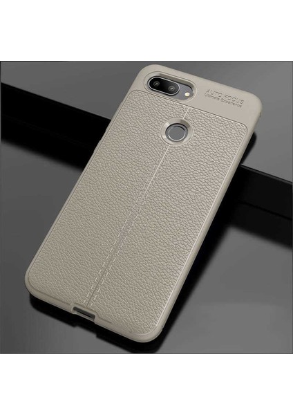 Xiaomi Mi 8 Lite Kılıf Deri Görünümlü Renk Atmayan Dayanaklı Silikon Kapak (Niss)