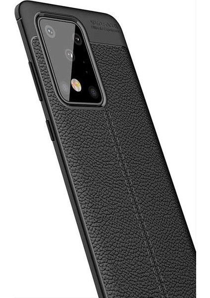Samsung Galaxy S20 Ultra Kılıf Deri Görünümlü Renk Atmayan Dayanaklı Silikon Kapak (Niss) indirimleri