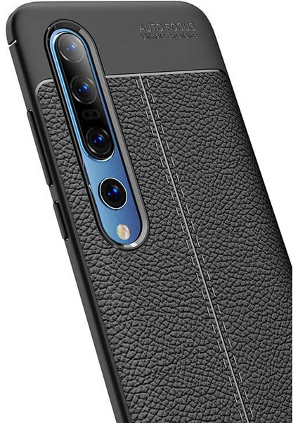 Xiaomi Mi 10 Kılıf Deri Görünümlü Renk Atmayan Dayanaklı Silikon Kapak (Niss) indirimleri