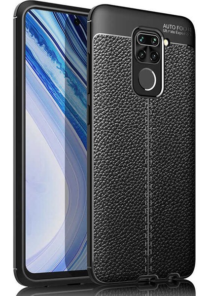 Heptek İletişim Xiaomi Redmi Note 9 Kılıf Deri Görünümlü Renk Atmayan Dayanaklı Silikon Kapak (Niss)