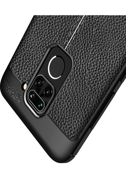 Heptek İletişim Xiaomi Redmi Note 9 Kılıf Deri Görünümlü Renk Atmayan Dayanaklı Silikon Kapak (Niss)