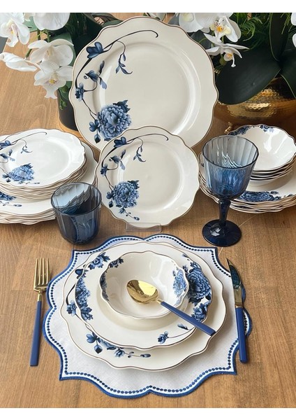 Yemek Takımı Blue Blanche 24 Parça 6 Kişilik