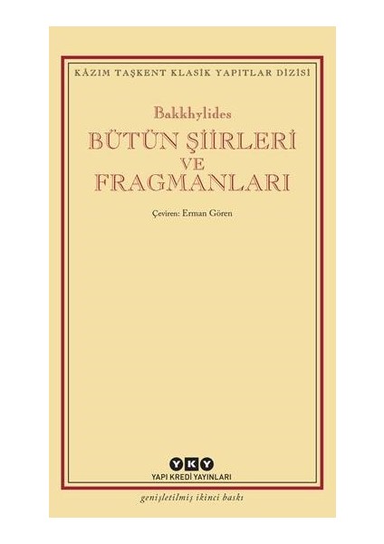 Bütün Şiirleri ve Fragmanları - Bakkhylides