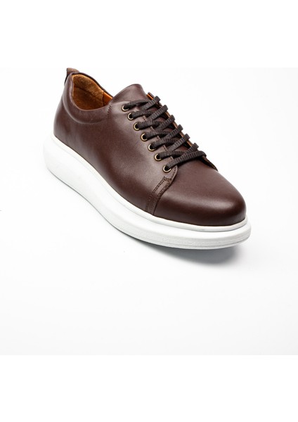1058 Kahverengi Deri Erkek Günlük Ayakkabı