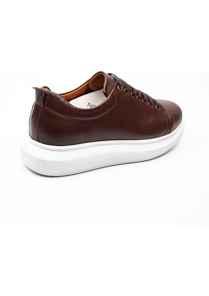 1058 Kahverengi Deri Erkek Günlük Ayakkabı modelleri