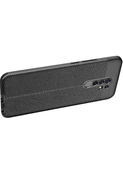 Xiaomi Redmi 9 Kılıf Deri Görünümlü Renk Atmayan Dayanaklı Silikon Kapak (Niss) modelleri