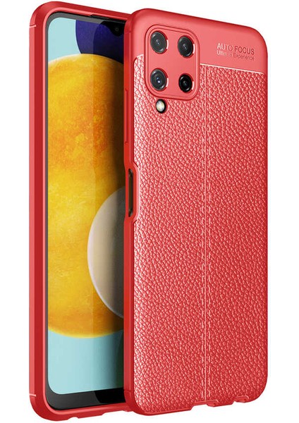 Samsung Galaxy A22 4g Kılıf Deri Görünümlü Renk Atmayan Dayanaklı Silikon Kapak (Niss)