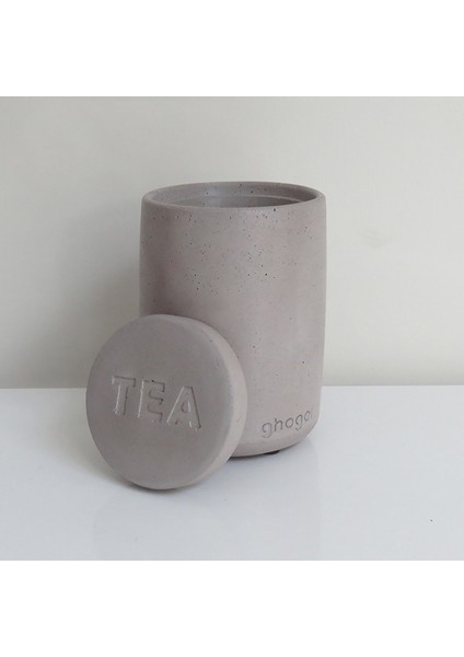 Bole Tezgah Üstü Beton Çay Kavanozu