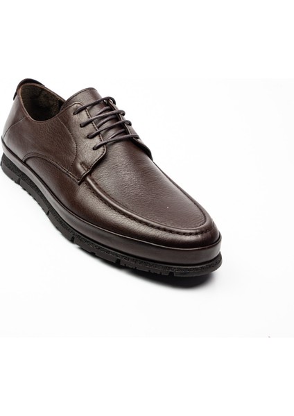 9020 Kahverengi Deri Erkek Günlük Ayakkabı