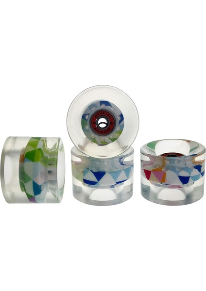 4x 60X45MM Dayanıklı 80A Kaykay Tekerlekleri Rulman Silindir Kruvazör Parçaları Üçgeni (Yurt Dışından)