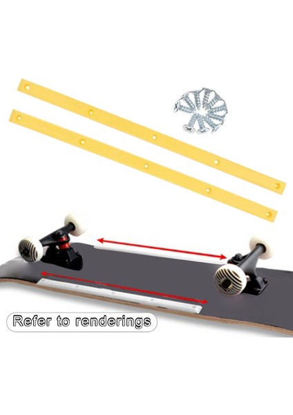 2x Longboard Kaykay Rayları Kenarı Koruyun Açık Hava Sporları Parça Aksesuarları Sarı (Yurt Dışından) fırsatları