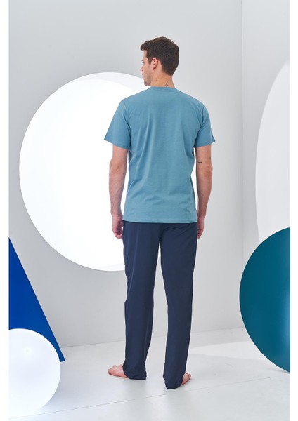 24312 Erkek 3'lü Fleto Cep Patlı Pijama Şort Takım
