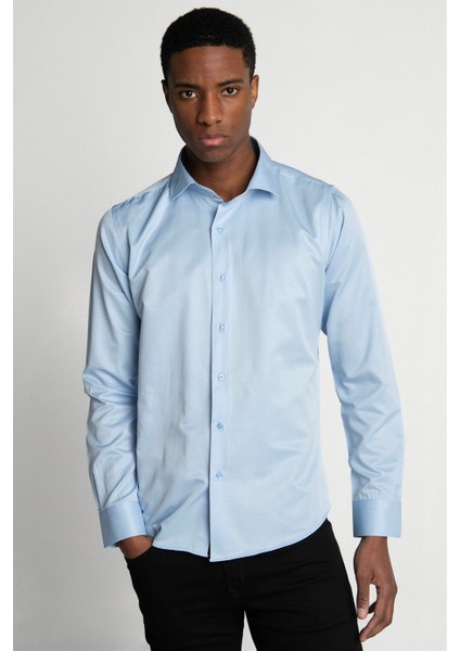 Slim Fit Dar Kesim Düz Erkek Gömlek fiyatları