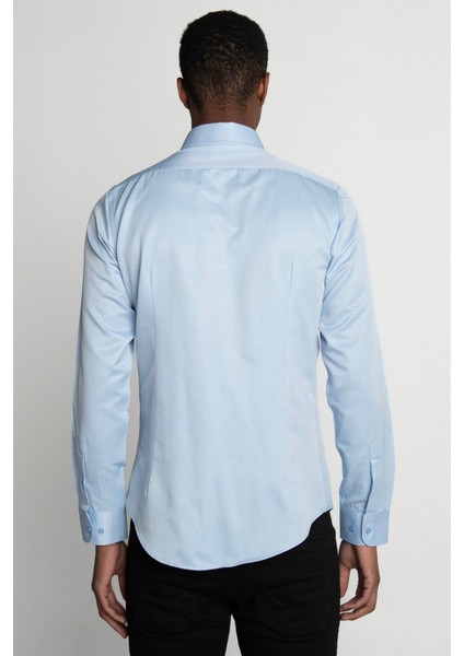 Slim Fit Dar Kesim Düz Erkek Gömlek fırsatları