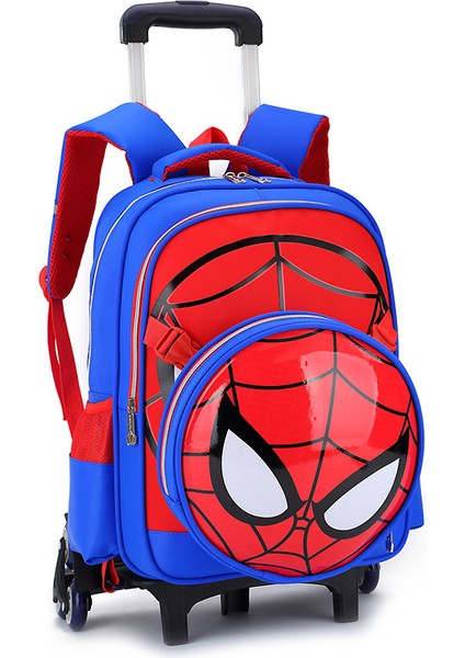 Çocuk Altı Tekerlekli Arabası Okul Çantası - Mavi (Yurt Dışından)