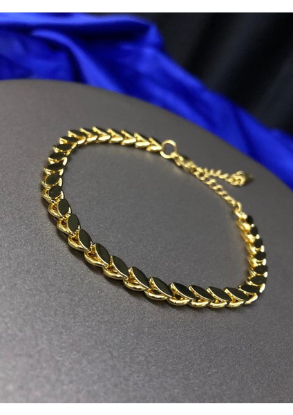 Çelik Pul Ezme Zincir Sarı Renk Bileklik