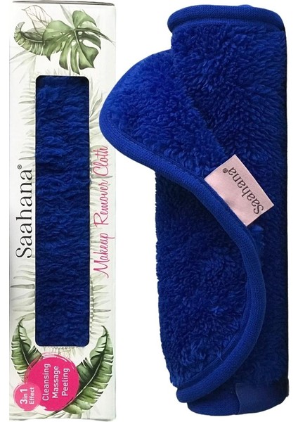 Tekrar Kullanılabilir Makyaj,Yüz,Cilt ve Maske Temizleyici Havlu/Mikrofiber Temizleme Mendili Mavi