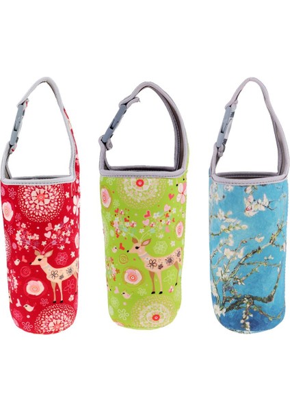 3x Tumbler Taşıyıcı Tutucu Su Şişesi Koltuk Kırmızı Yeşil Yürüyüş Için Dışarıda (Yurt Dışından)